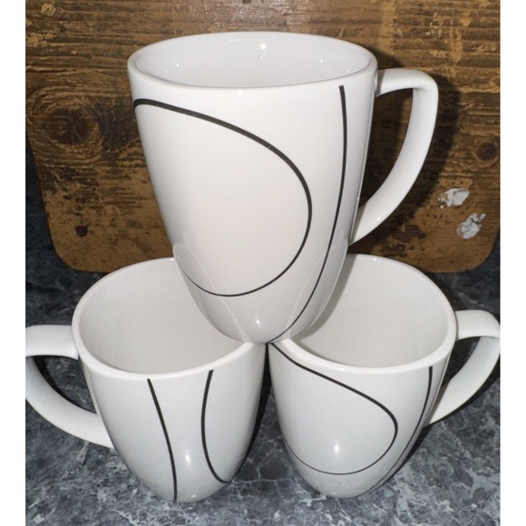 Corelle Other - Set of 3 Corelle Coordinates Simple Sketch Mugs / Cups